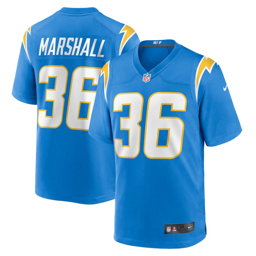Men Los Angeles Chargers #36 Trey Marshall Nike Powder Blue Game NFL Jersey->los angeles chargers->NFL Jersey